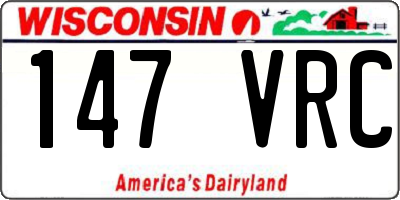 WI license plate 147VRC
