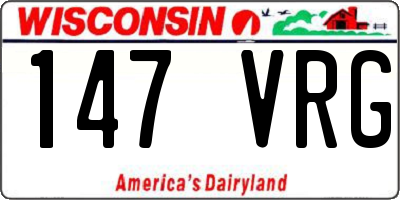 WI license plate 147VRG