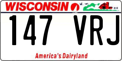 WI license plate 147VRJ