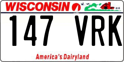 WI license plate 147VRK