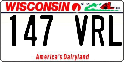 WI license plate 147VRL