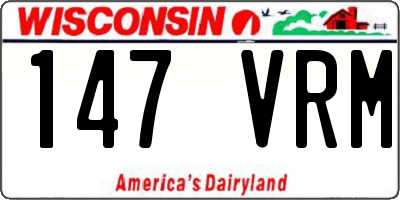 WI license plate 147VRM