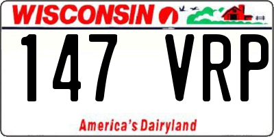 WI license plate 147VRP