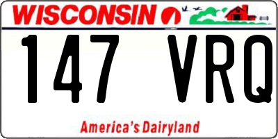 WI license plate 147VRQ