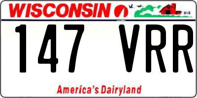 WI license plate 147VRR