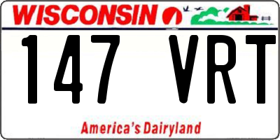 WI license plate 147VRT