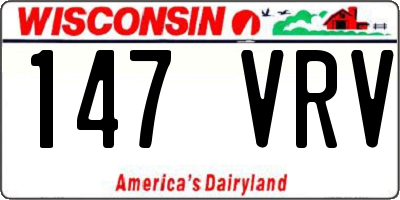 WI license plate 147VRV