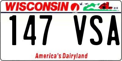 WI license plate 147VSA