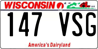 WI license plate 147VSG