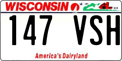 WI license plate 147VSH