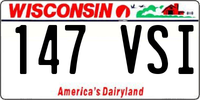 WI license plate 147VSI