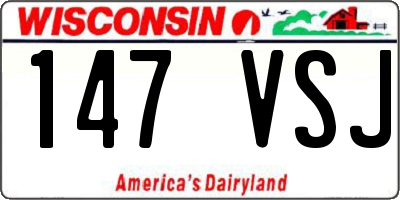 WI license plate 147VSJ