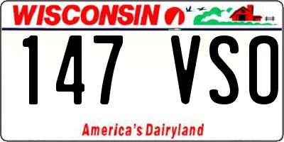 WI license plate 147VSO