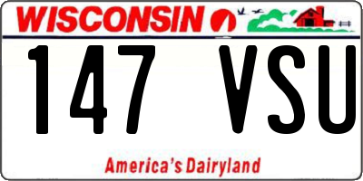 WI license plate 147VSU