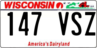 WI license plate 147VSZ