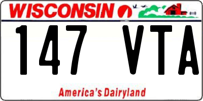 WI license plate 147VTA