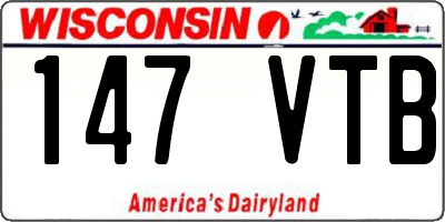 WI license plate 147VTB