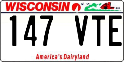 WI license plate 147VTE