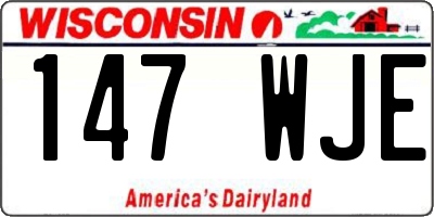WI license plate 147WJE