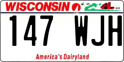 WI license plate 147WJH