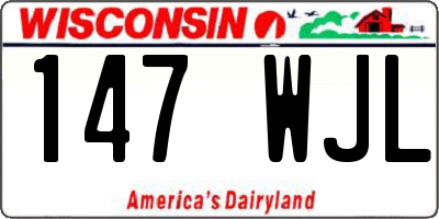 WI license plate 147WJL
