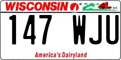 WI license plate 147WJU