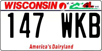 WI license plate 147WKB