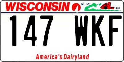 WI license plate 147WKF
