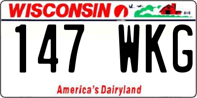 WI license plate 147WKG