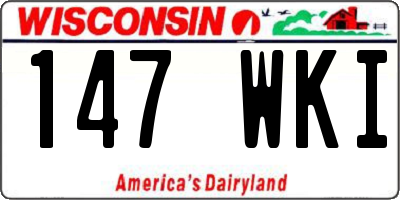 WI license plate 147WKI