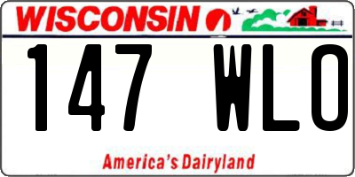 WI license plate 147WLO
