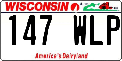 WI license plate 147WLP