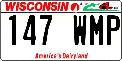 WI license plate 147WMP