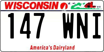 WI license plate 147WNI