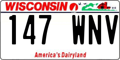 WI license plate 147WNV