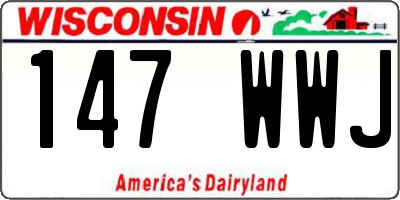 WI license plate 147WWJ