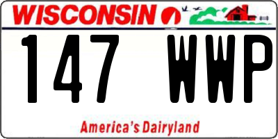 WI license plate 147WWP