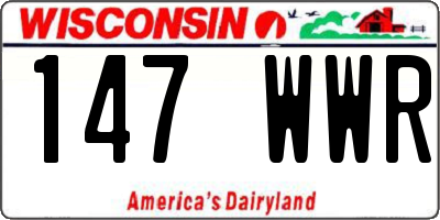 WI license plate 147WWR