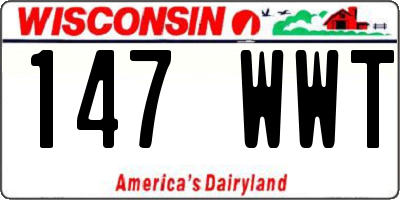 WI license plate 147WWT