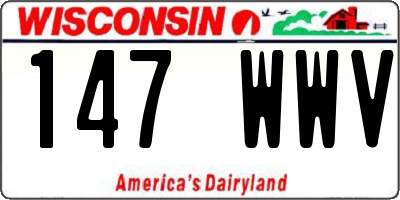 WI license plate 147WWV