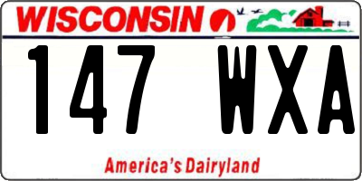 WI license plate 147WXA