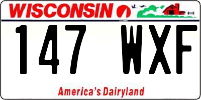 WI license plate 147WXF