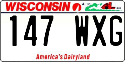 WI license plate 147WXG