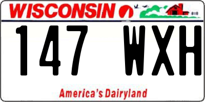 WI license plate 147WXH
