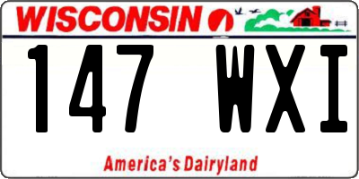 WI license plate 147WXI