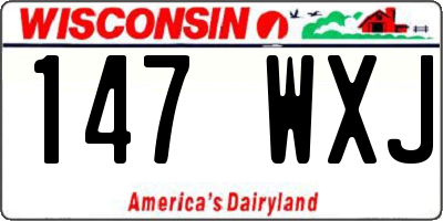 WI license plate 147WXJ