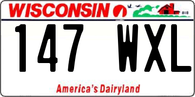 WI license plate 147WXL