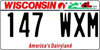 WI license plate 147WXM
