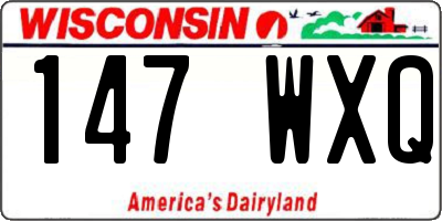 WI license plate 147WXQ