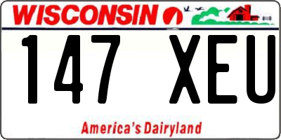 WI license plate 147XEU